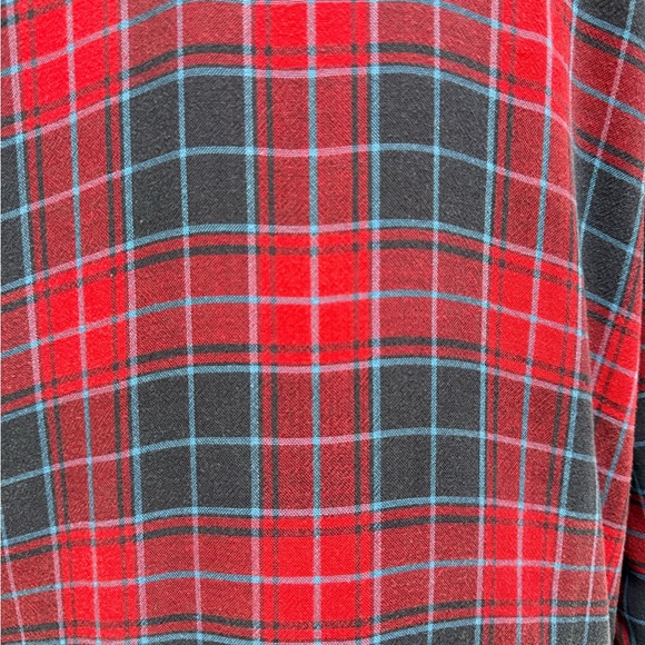 Hester & Orchard Red Navy Plaid Button Front Shirt Size Medium EUC - Picture 10 of 12